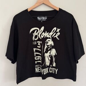 Blondie Graphic Cropped Oversized T-Shirt size Large